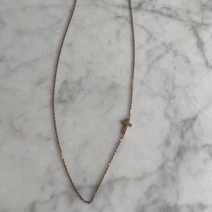 MK Rose Gold plated cross necklace